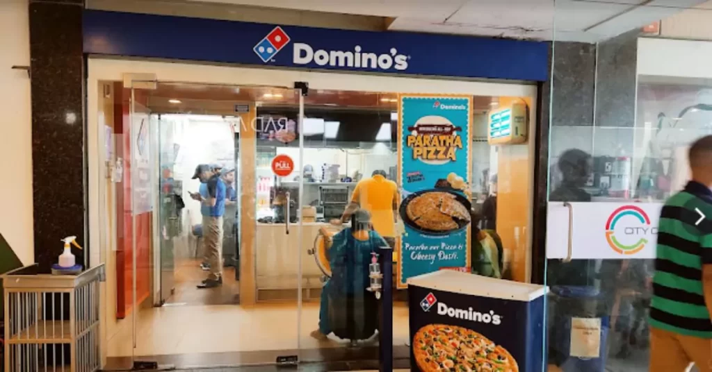 domino's city centre mall pathankot front gate entry from mall 